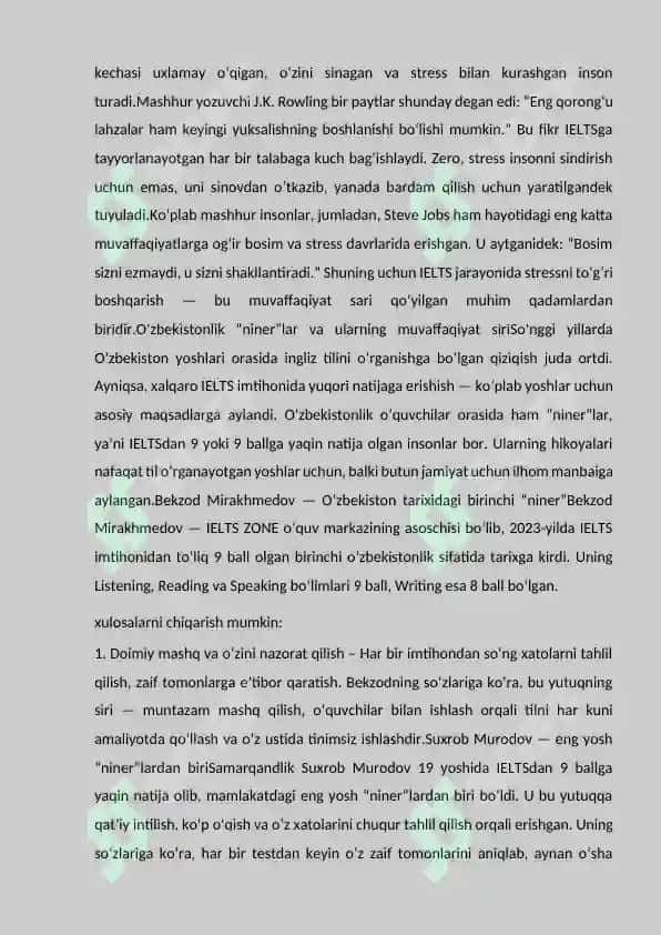 IELTS sertifikati 4