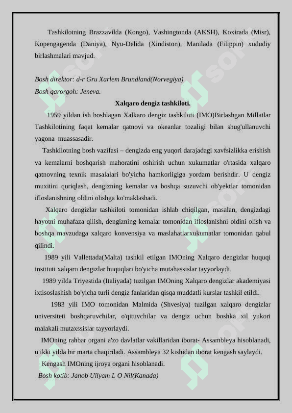 O'zbekistonning BMT muassasalari va dasturlari bilan xamkorligi 7