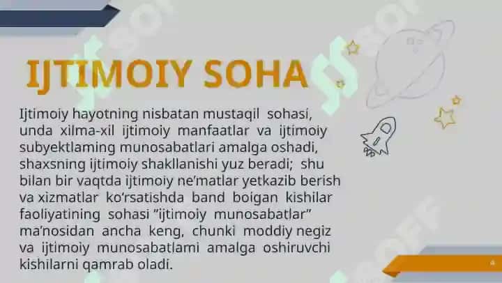 O'zbekiston ijtimoiy sohalarining rivojlanishi 4