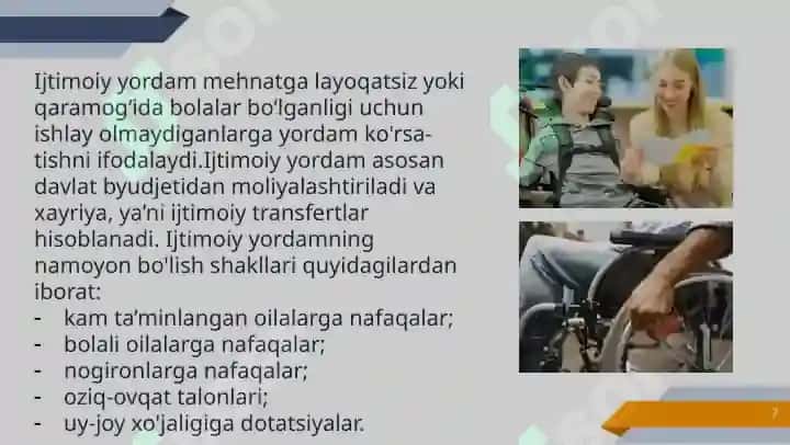 O'zbekiston ijtimoiy sohalarining rivojlanishi 7