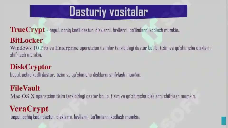 TrueCrypt dasturi yordamida ma’lumotlarni shifrlash 8
