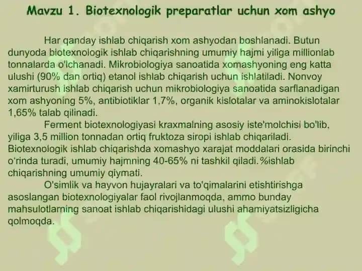 biologik faol moddalar olish usullari 2