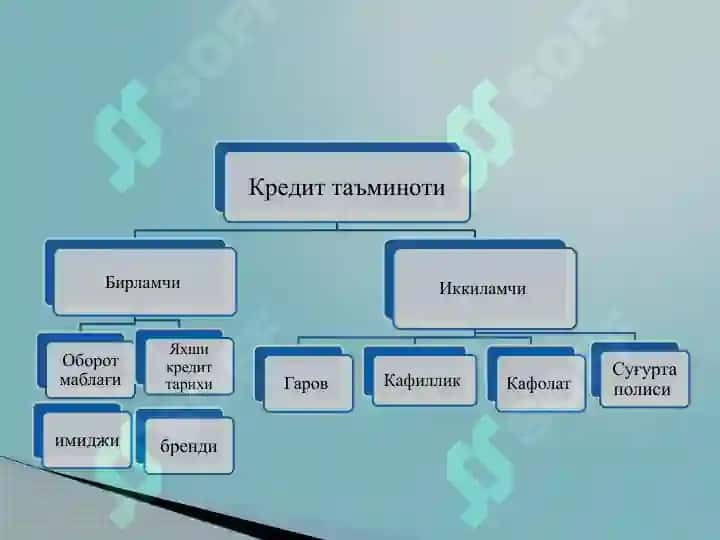 Кредитнин қайтарилишини таъминлаш ва унинг шакллари 5