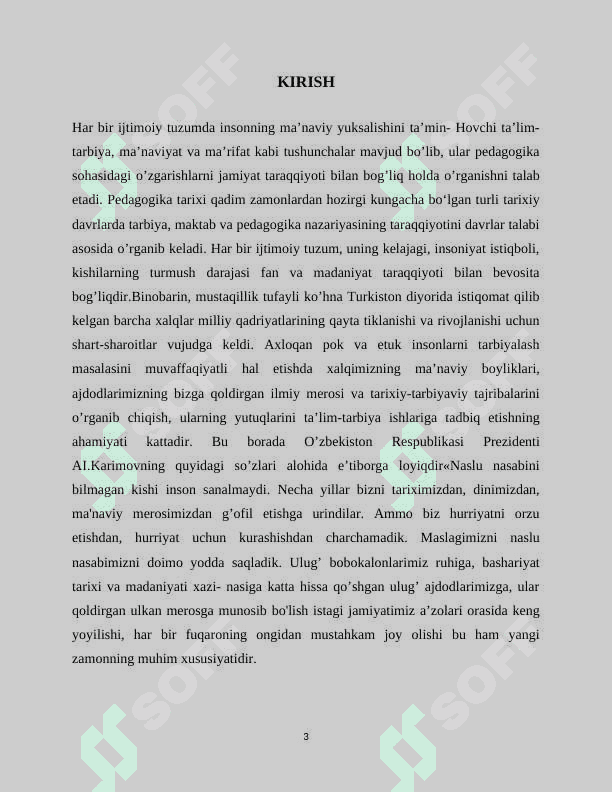 Kurs ish "Biologiya (Sitologiya va genetika asoslari) tashhislash va baholash texnologiyalari  asoasida  tashkil etish metodikasi 3