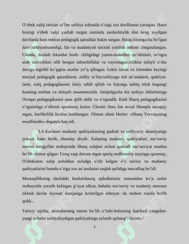 Kurs ish "Biologiya (Sitologiya va genetika asoslari) tashhislash va baholash texnologiyalari  asoasida  tashkil etish metodikasi 4