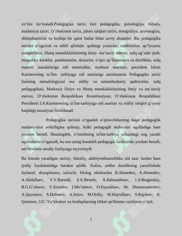 Kurs ish "Biologiya (Sitologiya va genetika asoslari) tashhislash va baholash texnologiyalari  asoasida  tashkil etish metodikasi 7