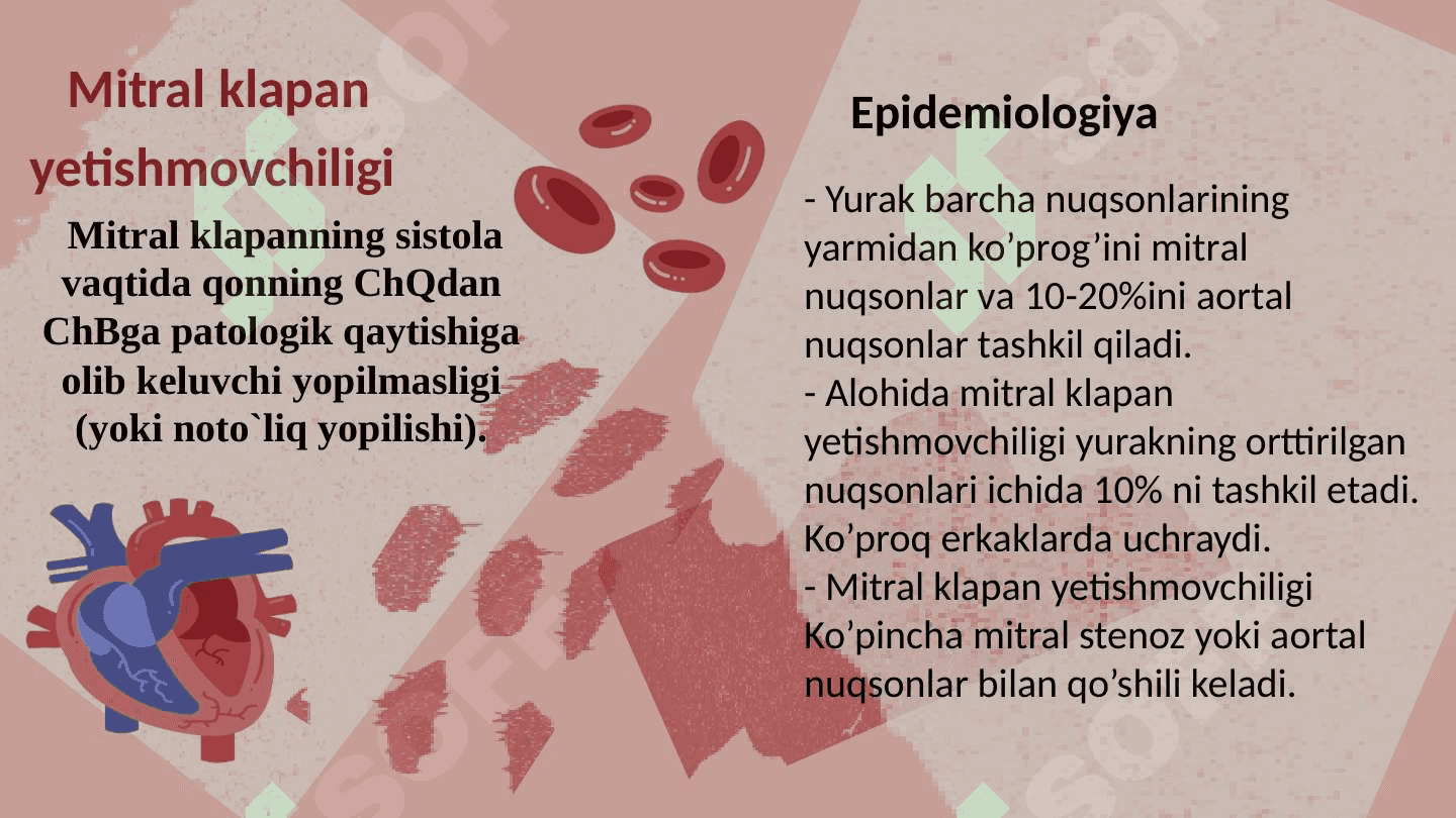 Mitral va Aortal  yurak nuqsonlarining gemodinamikasi 3