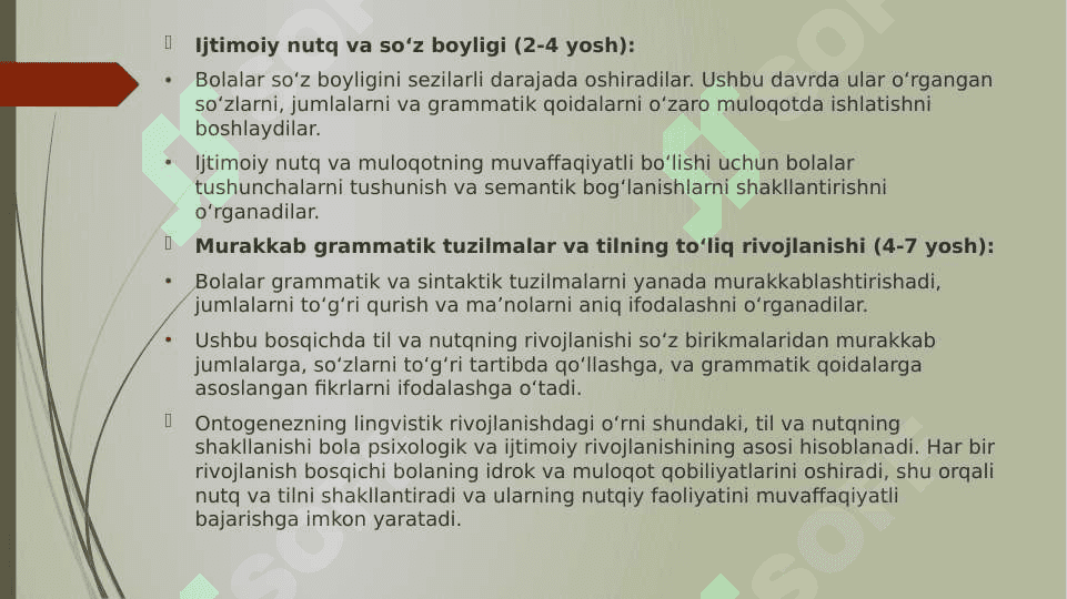 Ontogenezda  so'z hosil qilish mexanizmlarini shakllanishi 6