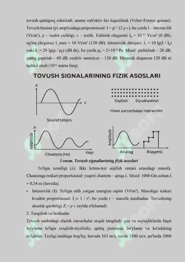Tovush (ovoz) eshittirish kanallarining xususiyatlari 6