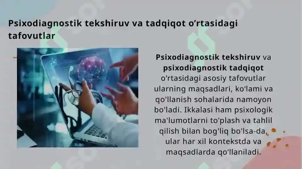 Psixodiagnostik tekshiruv va tadqiqotlar 3