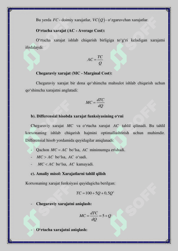 MIKROIQTISODIYOT VA MAKROIQTISODIYOTDA DIFFERENSIAL HISOB TATBIQLARI 4