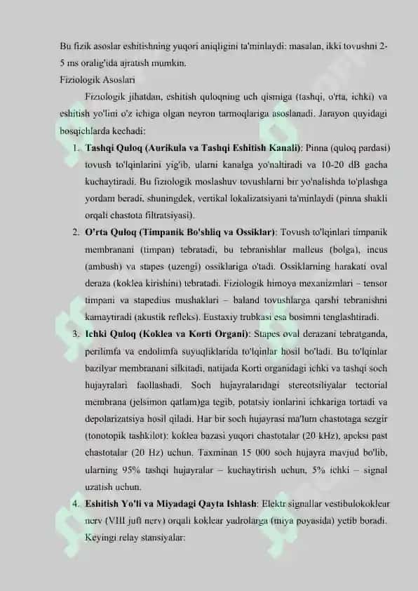 Eshitishni, sezishni vaqt parametrlari, uning nochiziqlilik xususiyatlari 6