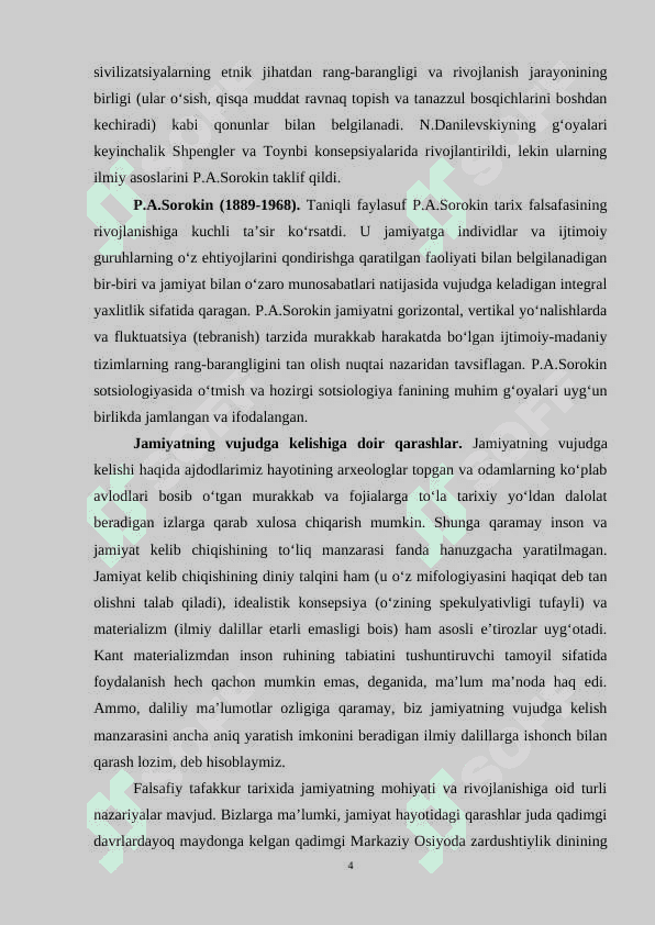 Jamiyat Falsafasi. 4