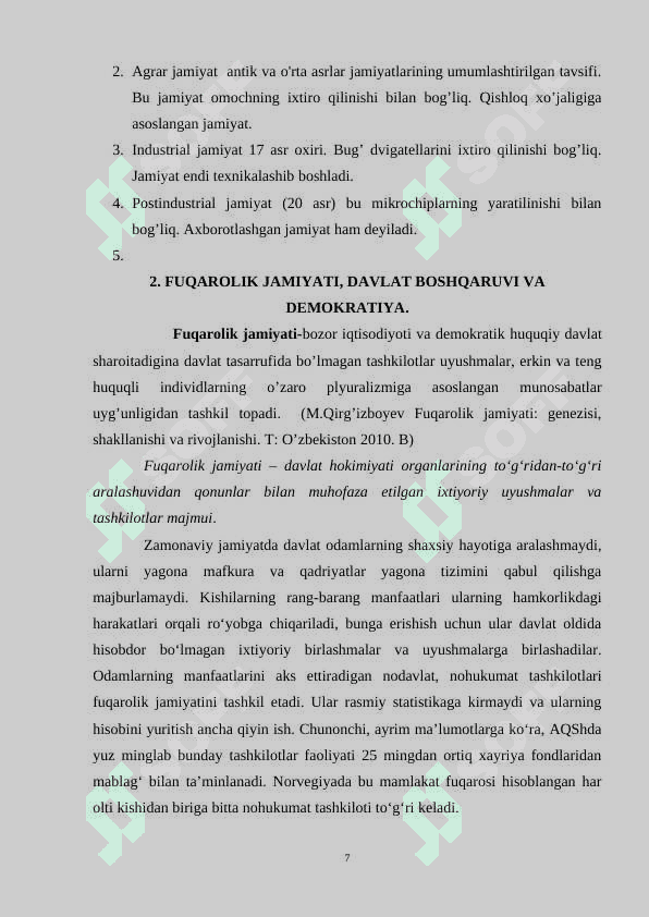 Jamiyat Falsafasi. 7