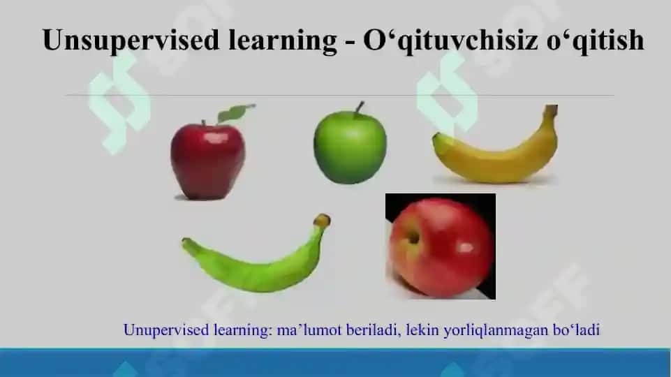 O‘qituvchi sizo‘qitish algoritmlari (Unsupervised learning algoritmlari) 4