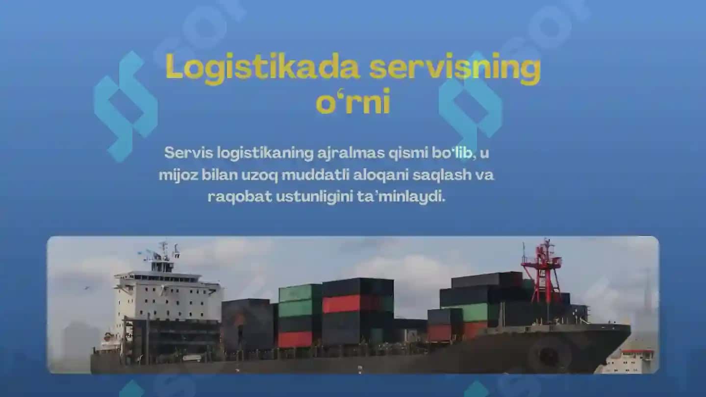 Logistikada servis va iqtisodiy oqimlar 6