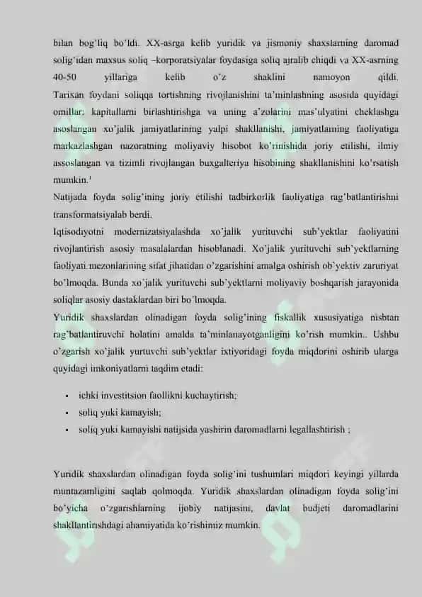 Foyda solig’ini hisoblab chiqarish soliq hisobotini taqdim etish hamda to’lash tartibi 3