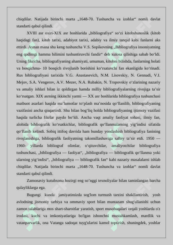 Ixtiyoriy mavzuda tarixiy bibliografiya tuzish 24 7