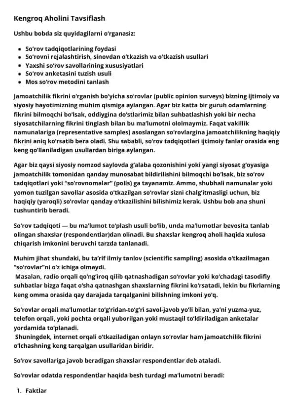 Kengroq Aholini Tavsiflash