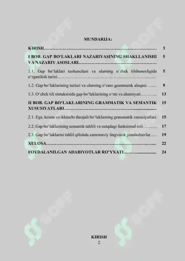 Oʻzbek tilshunosligida gap boʻlaklari nazariyasi 2
