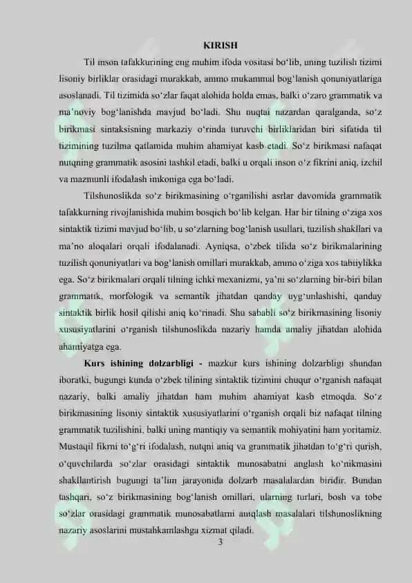 Soʻz birikmasining lisoniy sintaktik xususiyati va bogʻlanish omillari 3