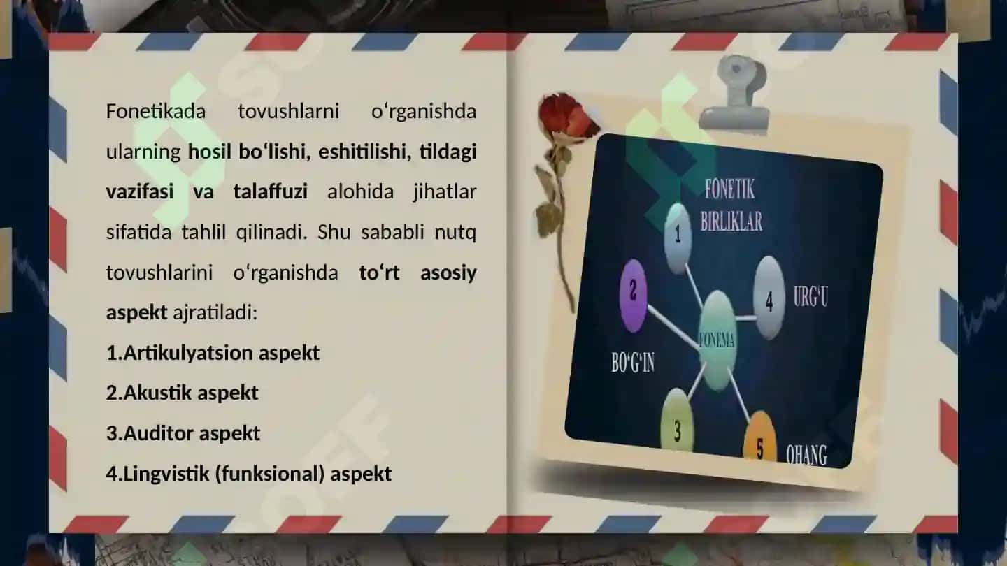 Nutqtovushlarini oʻrganishning toʻrt aspekti 4