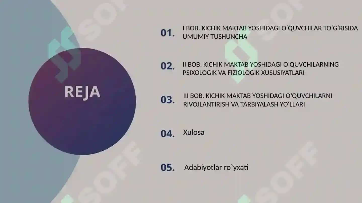 Kichik maktab yoshidagi o'quvchilarning yosh davri xususiyatlari 2