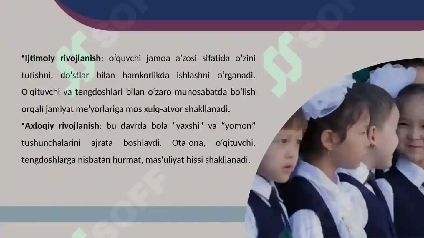 Kichik maktab yoshidagi o'quvchilarning yosh davri xususiyatlari 7