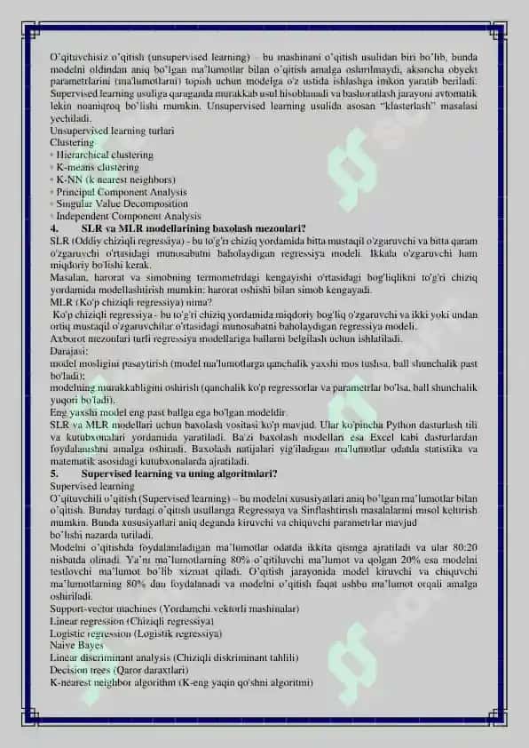 Yarim nazorat ostida o'rganish 3
