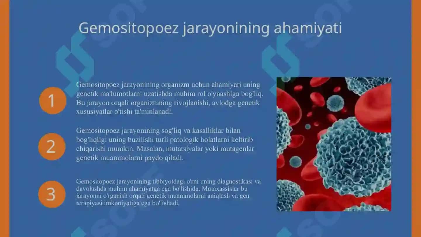 Gemositopoez jarayonlarining boshqariluvi 6