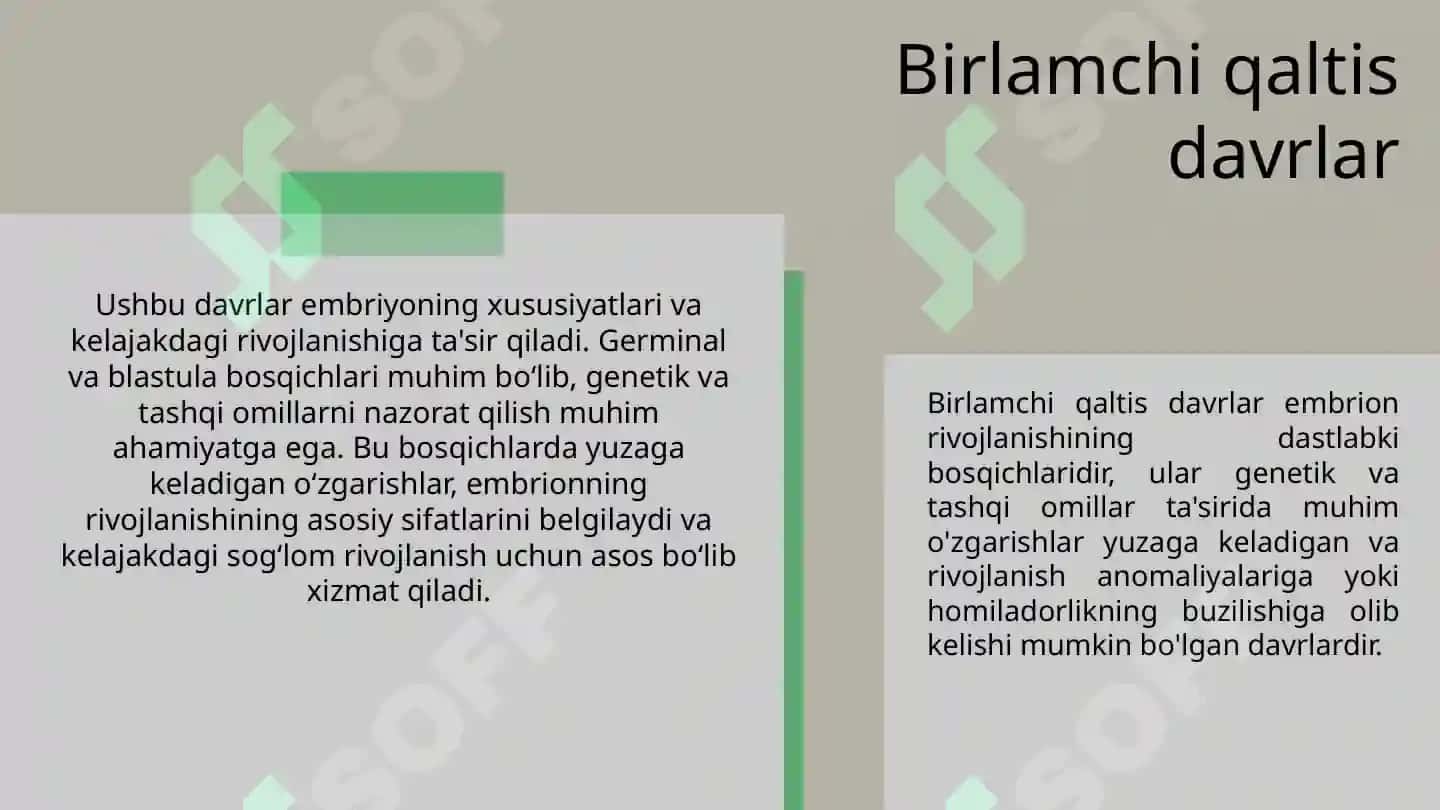 Embriogenezning qaltis davrlari 4