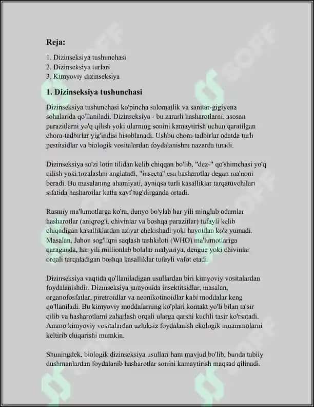 DIZINFEKSIYA TASNIFI. DIZINFEKSIYA TURLARI. ASBOB-ANJOMLAR DIZINFEKSIYASI 2