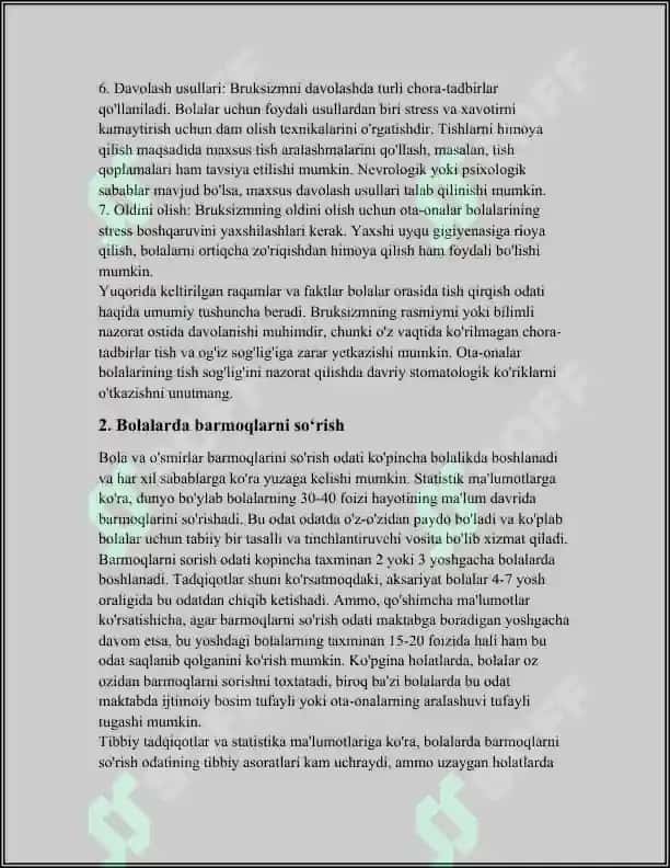 Bolalar orasidagi zararli odatlar 3