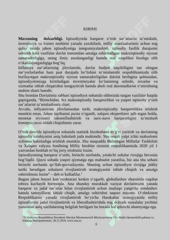 Mustaqillik yillarida O’zbekiston Respublikasi rivojlanishining makroiqtisodiy ko’rsatkichlari tahlili 3