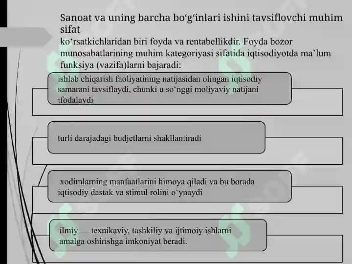 Korxona foydavari rentabiliteti, hisoblash usullari 2