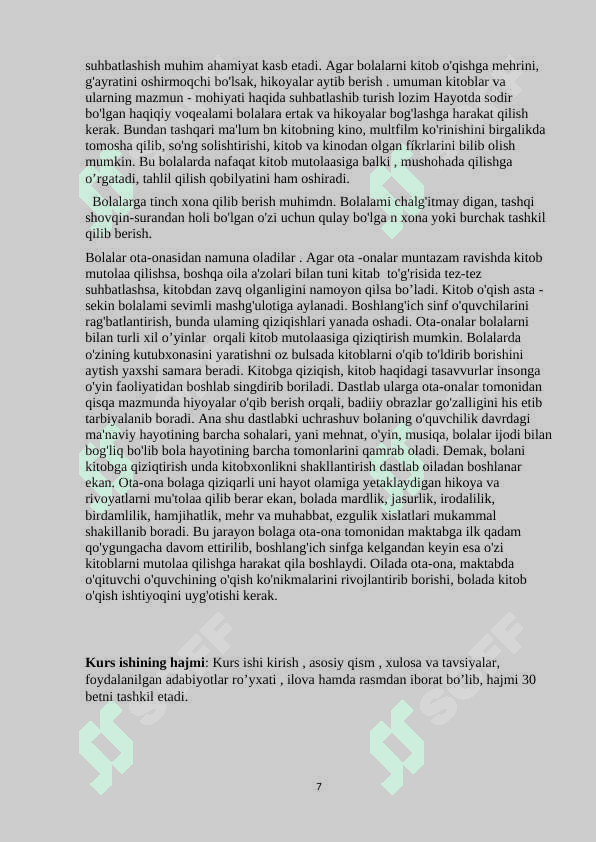 O’QISH DARSLARIDA HIKOYA O’TISH USLUBIYOTI 7