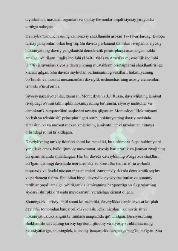 Davlatning Davriylikka Qarshi Siyosati 6