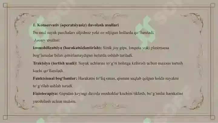 Suyak sinishlarda zamonaviy davolash usullari 3