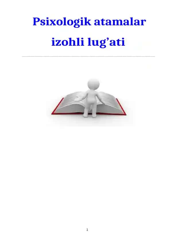 Psixologik atamalar izohli lug’ati