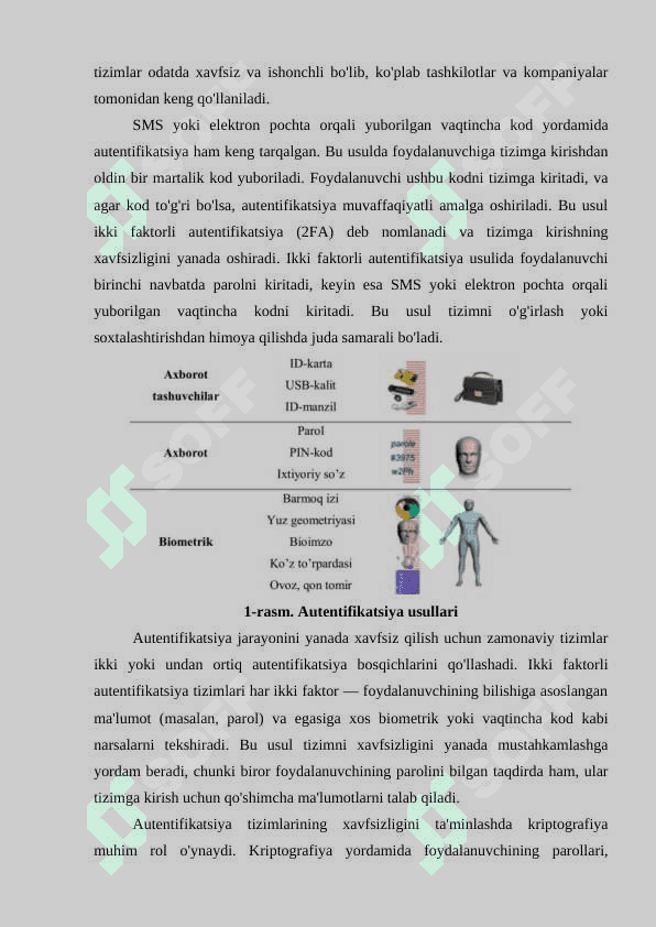 Identifikatsiya, autentifikatsiya, avtorizatsiya va ruxsatlarni nazoratlash 5