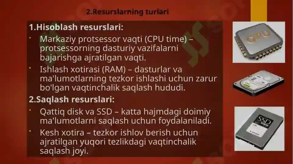 Operatsion tizimlarda resurs tushunchasi 4