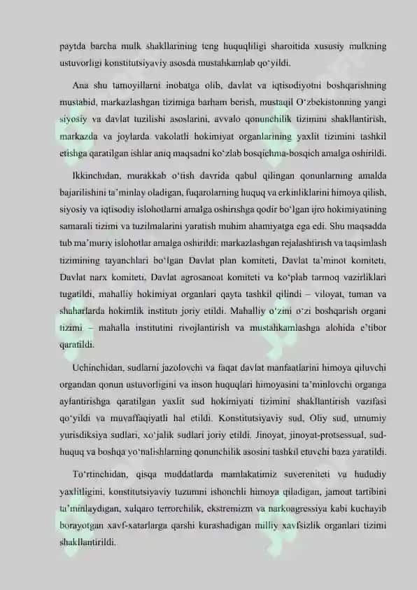 Oʻzbekistonning oʻziga xos istiqlol va taraqqiyot yoʻli 7