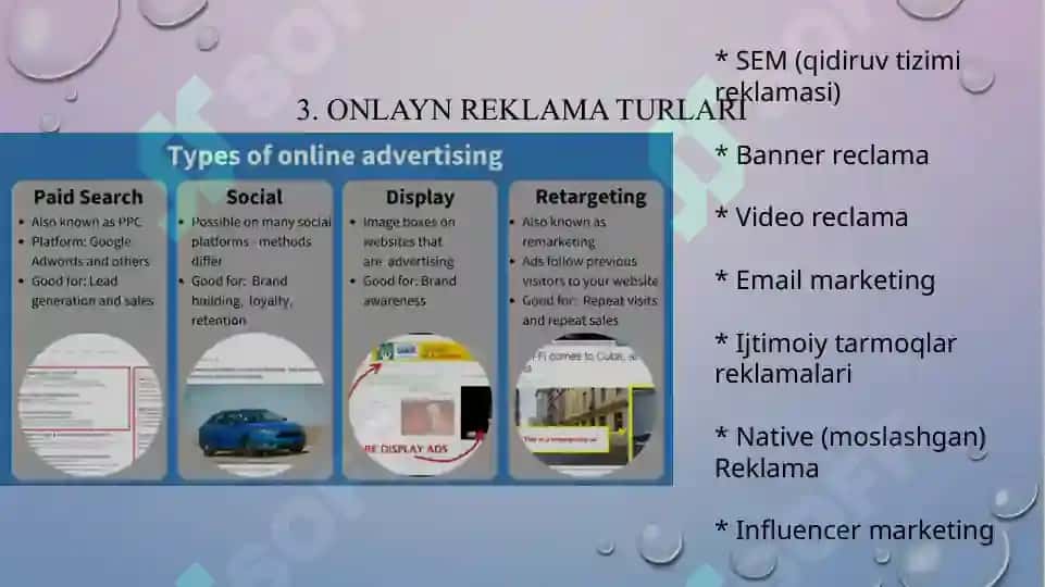 Onlayn reklama turlari 4