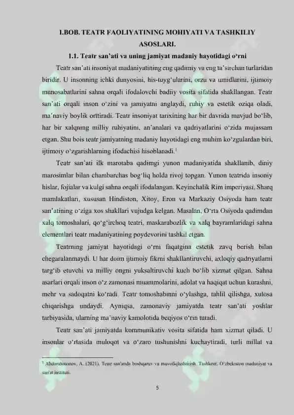 TEATRLAR FAOLIYATINI MUOVIFIQLASHTIRISH VA  BOSHQARISH 4