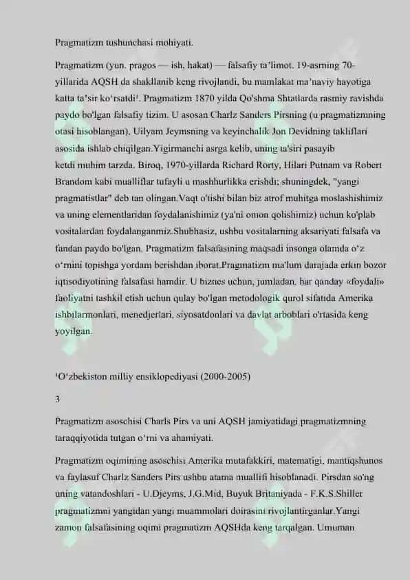 Kurs ishi pragmatizm 4