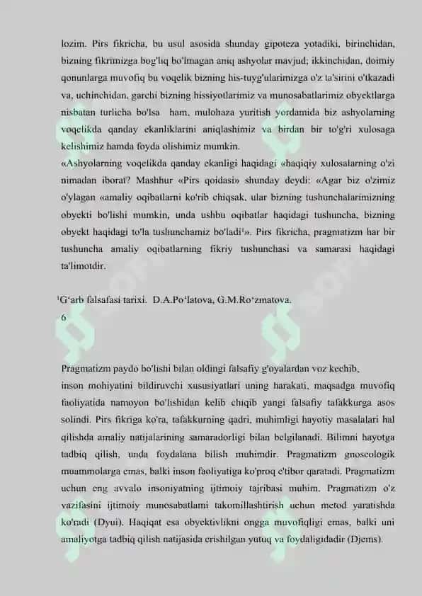 Kurs ishi pragmatizm 7