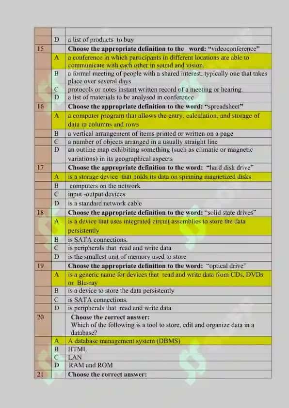 Ingliz tili fanidan tushish ehtimoli balang bolgan test baza savol javoblari 3