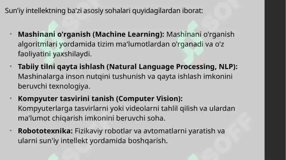Sun’iy intellect va mashinani o’rganish: AI asoslari 4