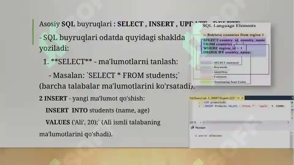 SQL Til va Uning Operatotlari 4