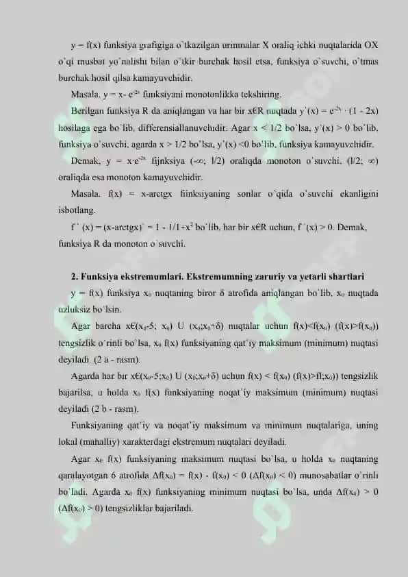 Funsiyani hosila yordamida ishlash 3